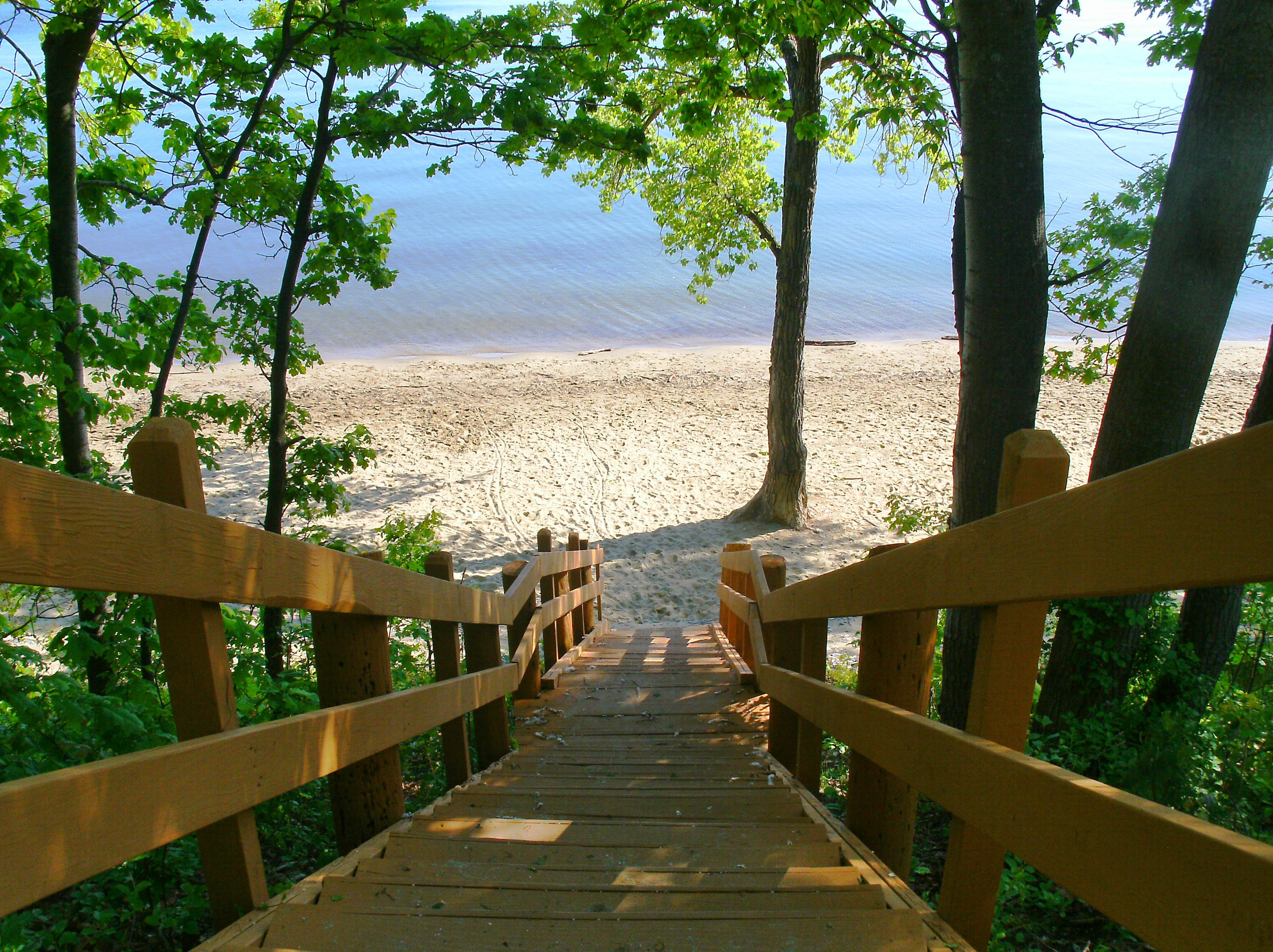 Leddy Beach Stairs  - Burlington, VT May 2013  by Heavenly Ryan