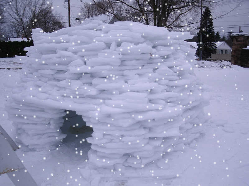 An igloo located in Ethan Allen Park, Burlington, VT